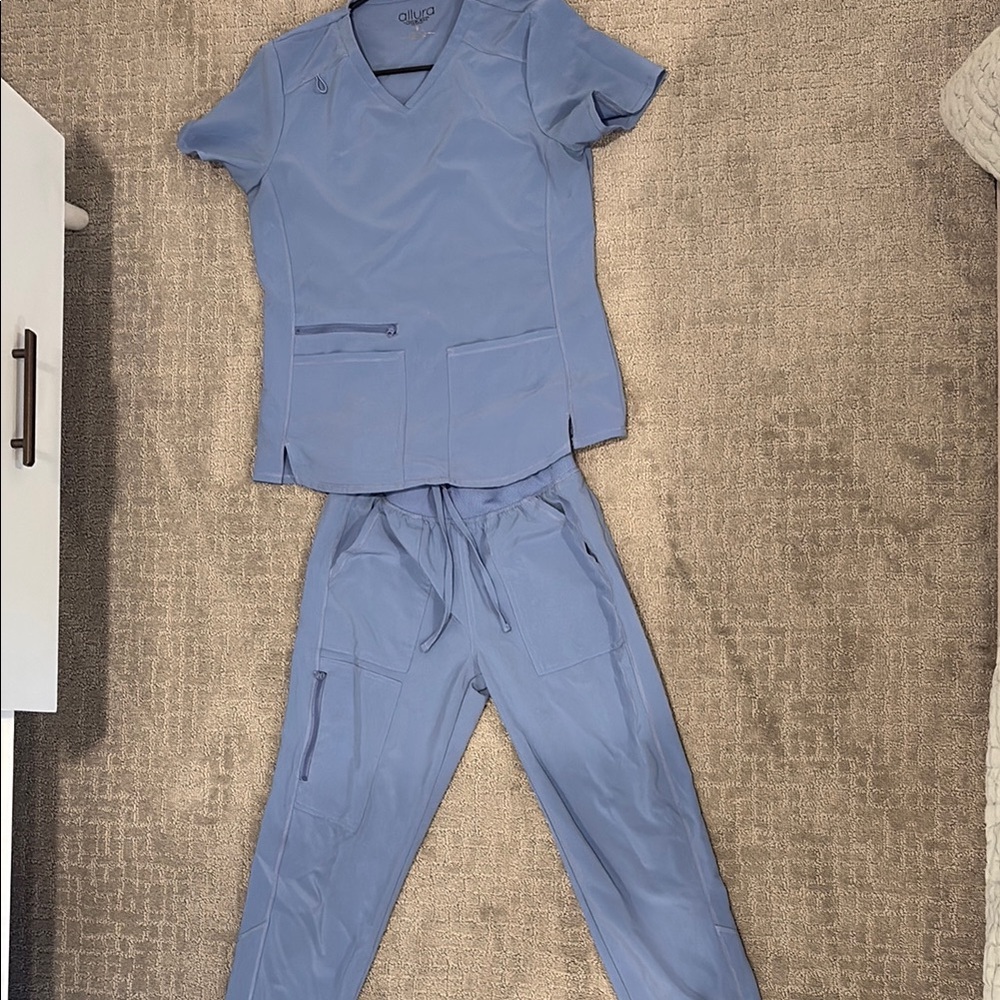 Blue Women's Scrub Set